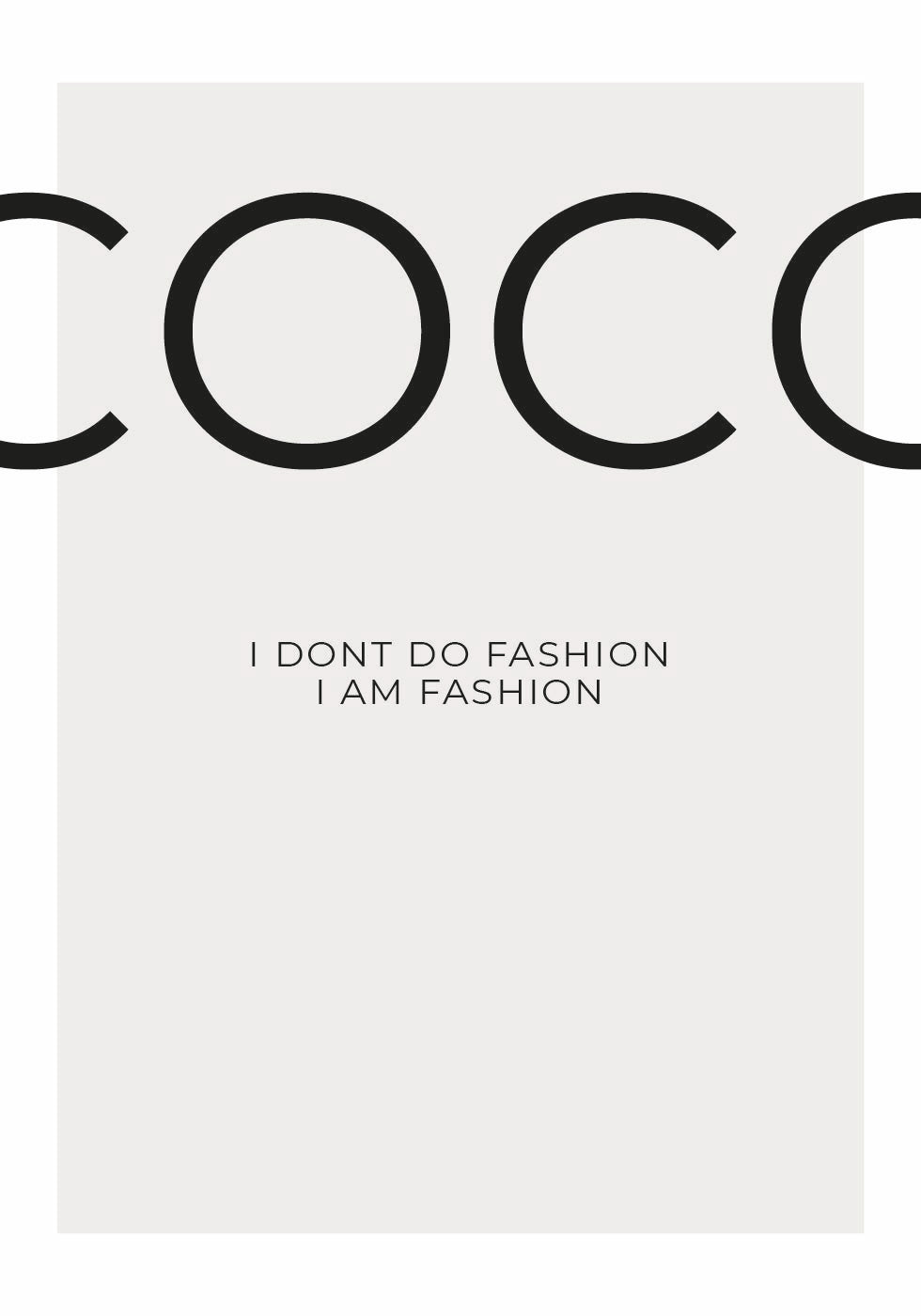 Coco's Fashion Statement -juliste