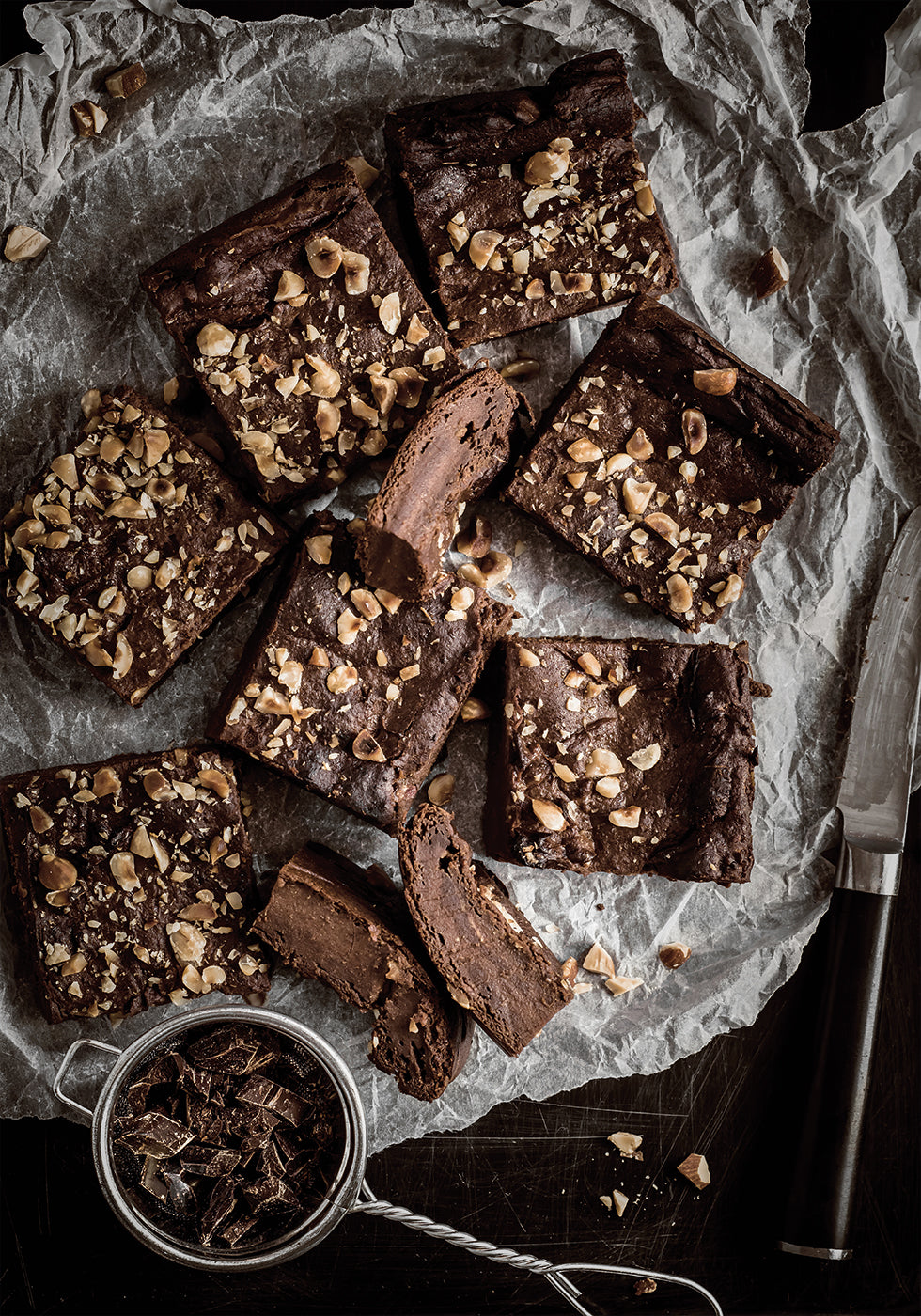 Fudgy Hazelnut Chocolate Brownies -juliste