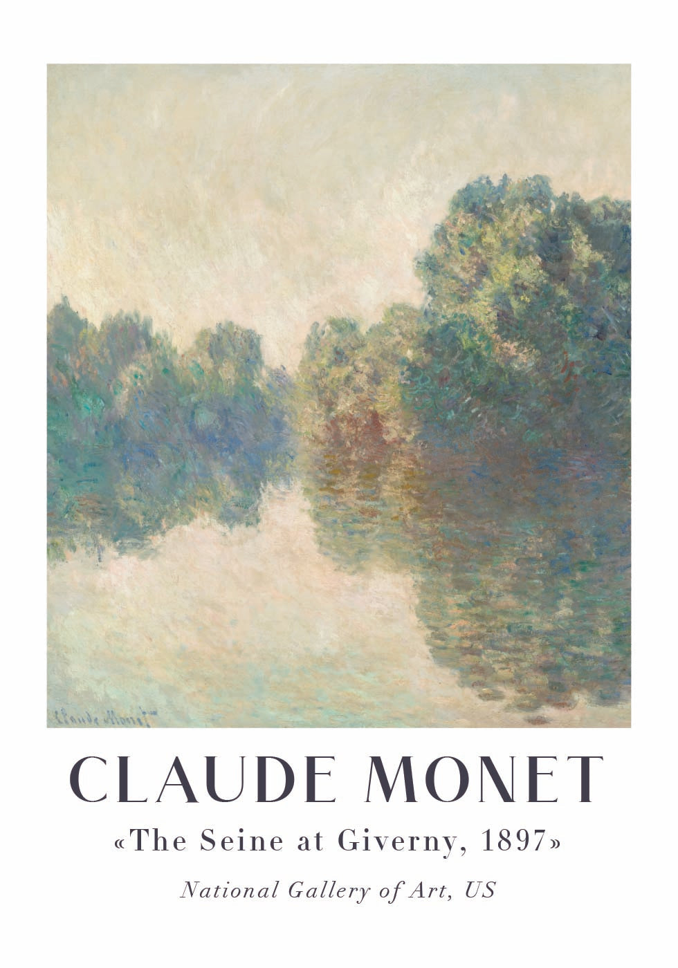 Claude Monet - Seine Givernyssä -juliste 