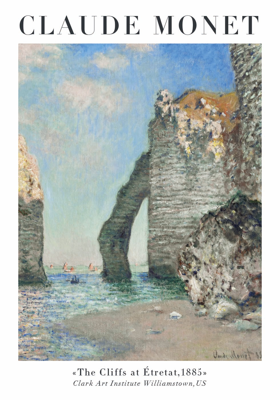 Monet's Coastal Cliffs -juliste