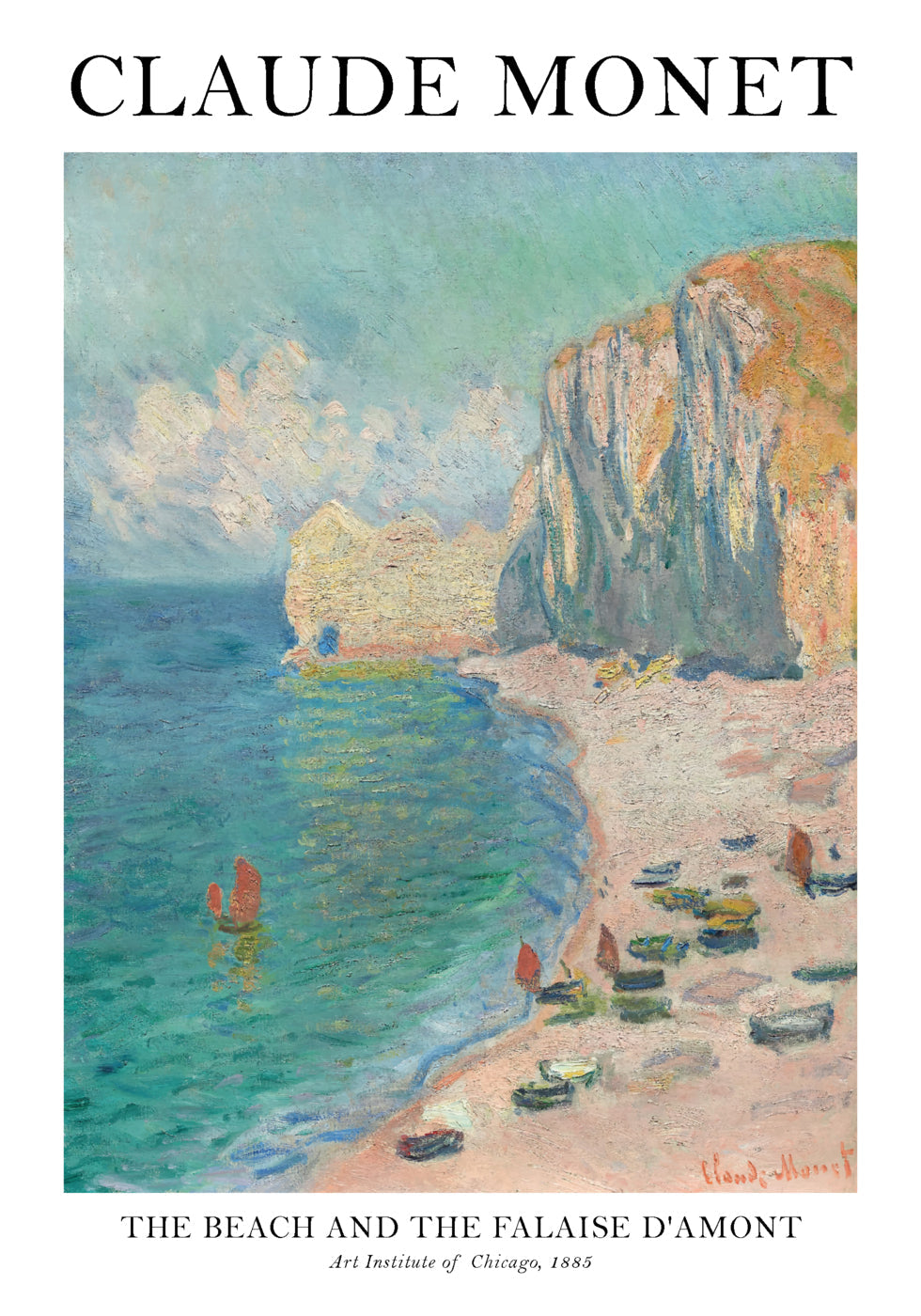 Claude Monet The Beach Plakat - Posterbox.no