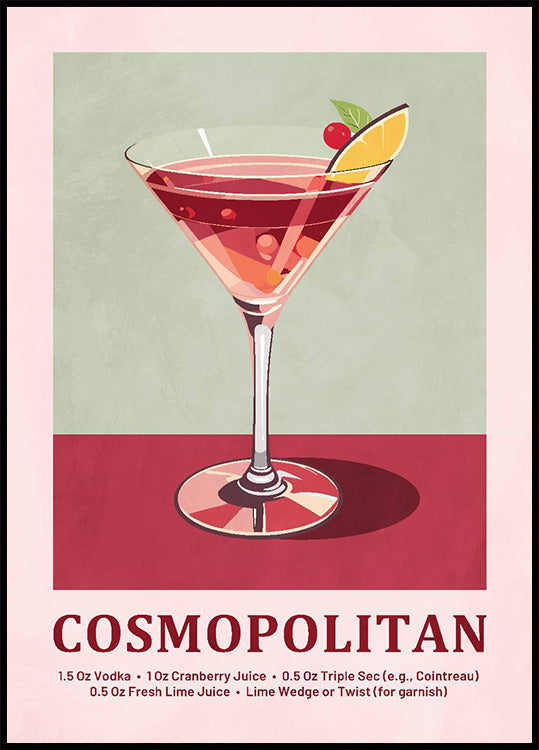 Cosmopolitan Cocktail Recipe -juliste