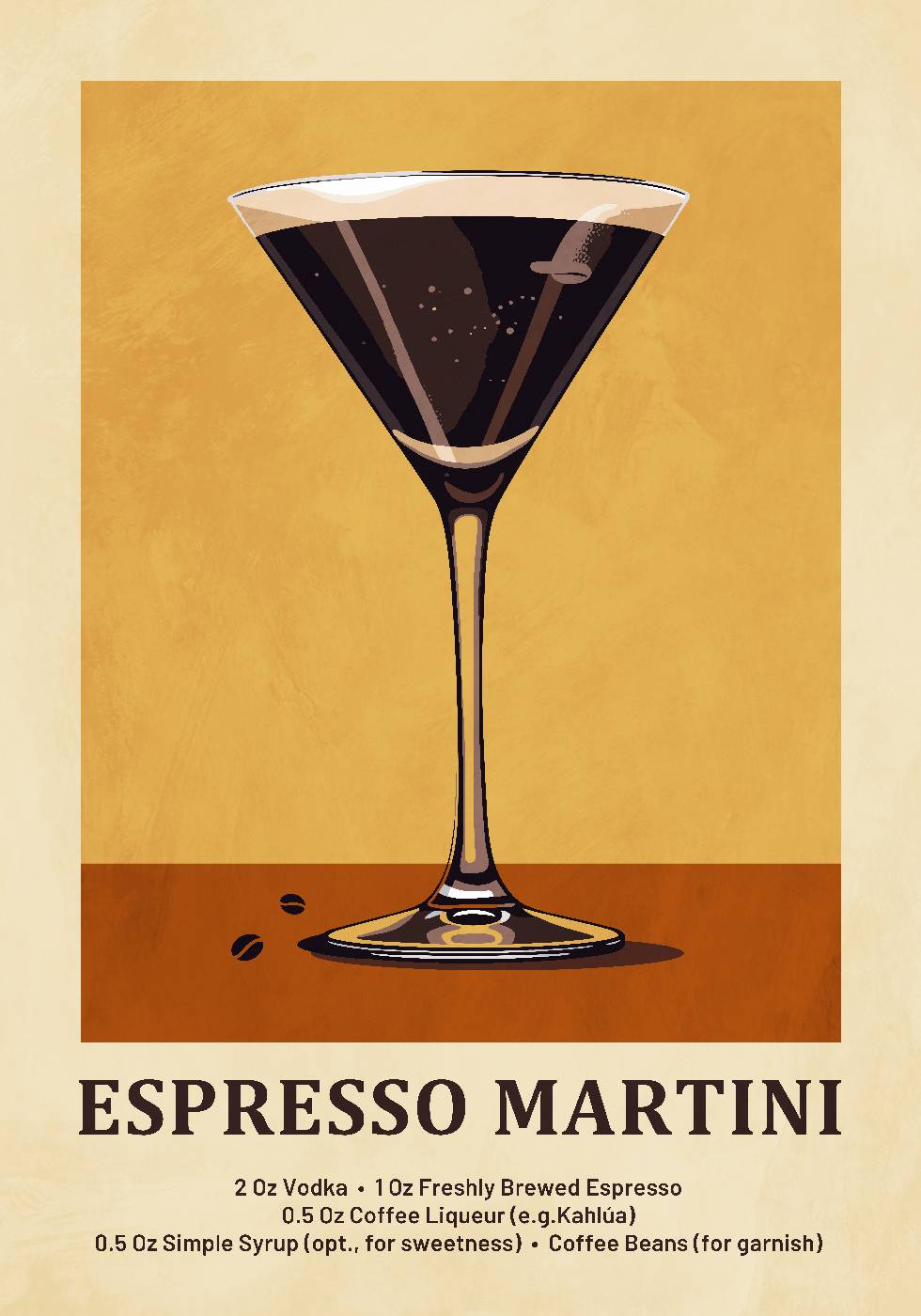 Espresso Martini -reseptijuliste