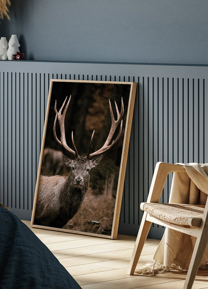 Majestic Stag in Autumn Forest -juliste