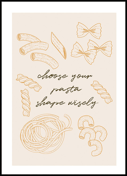 Choose Your Pasta Plakat - Posterbox.dk