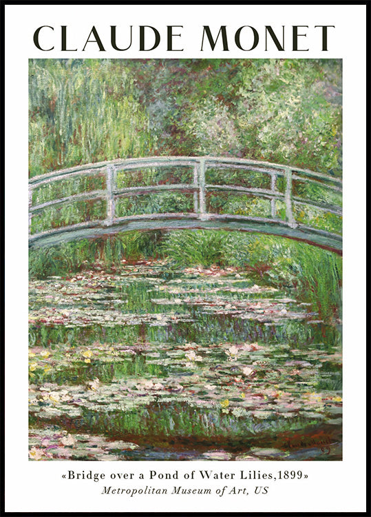 Claude Monet - Silta lumpeen lammen yli -juliste 