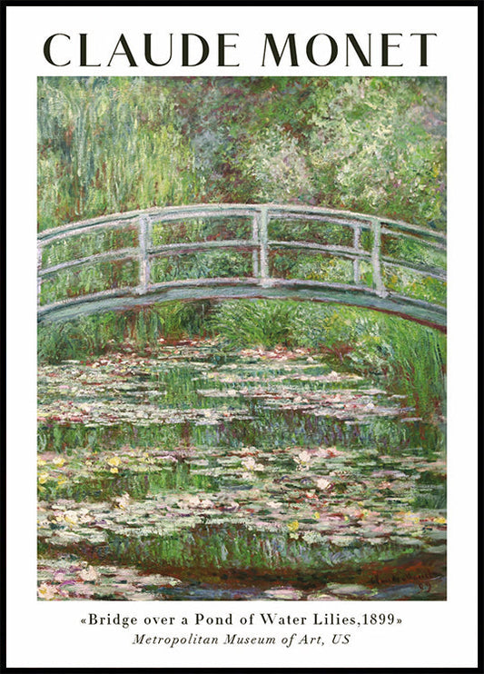 Claude Monet - Silta lumpeen lammen yli -juliste 