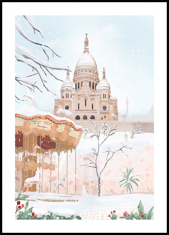 Winter in Paris Plakat