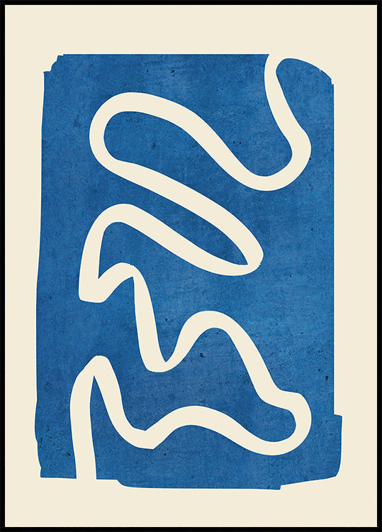 Geometrinen abstrakti minimaalinen sininen juliste