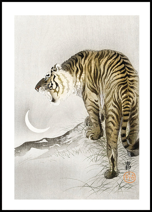 Roaring Tiger Ohara Koson Juliste