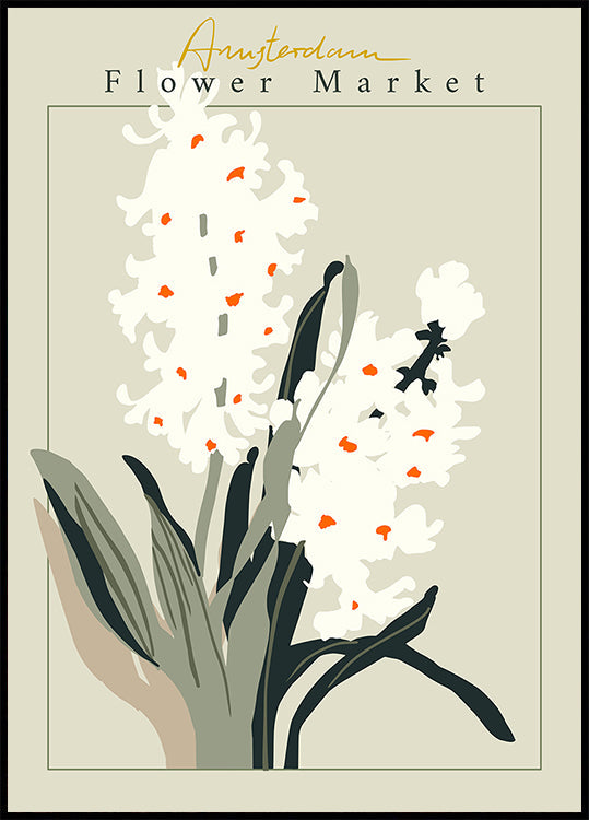 Kukkamarkkinat Amsterdamin hyasinttijuliste