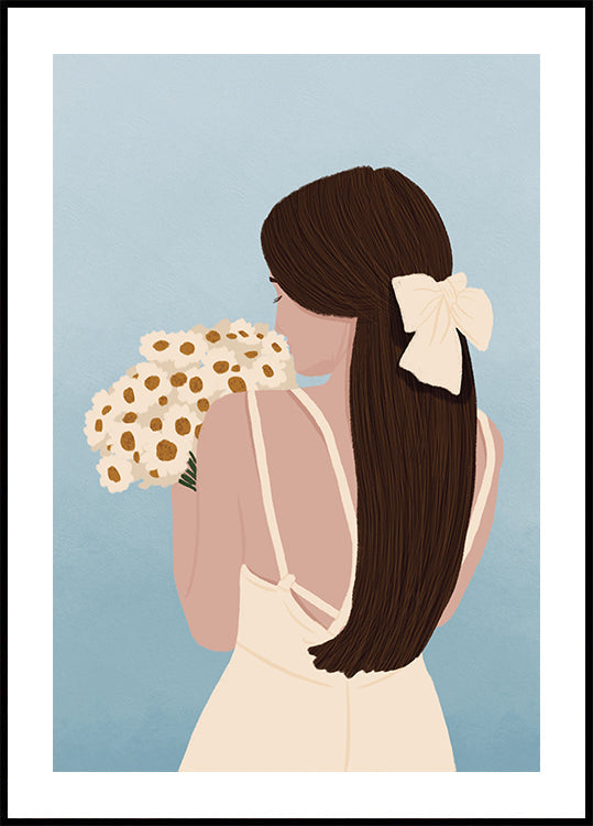Woman with Daisies Plakat - Posterbox.dk