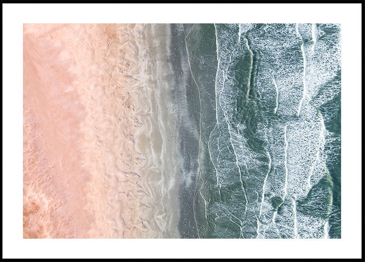 Pinkki ja sininen rannikkojuliste