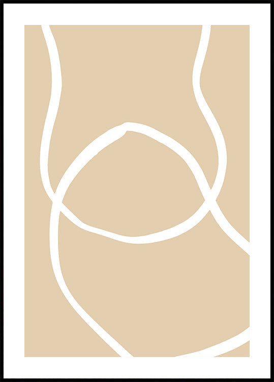 Beige Lines 04 -juliste