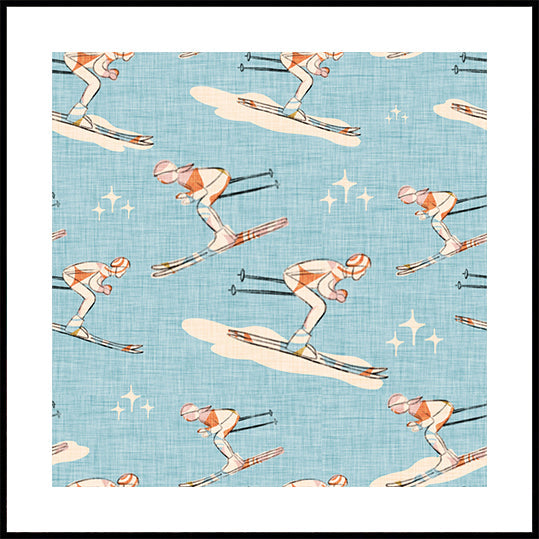 Talviurheilu Retro Vintage Ski Blue.png (UUSI)