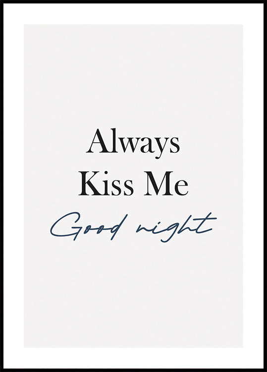 Aina Kiss Me Goodnight -juliste