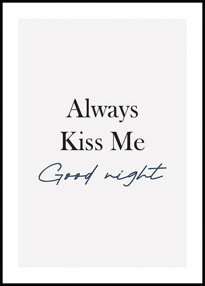 Aina Kiss Me Goodnight -juliste