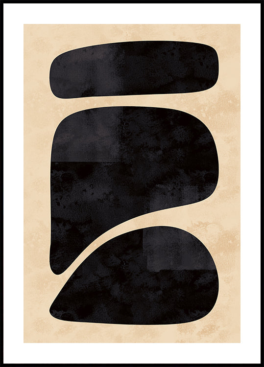 Minimal Black Shapes -juliste