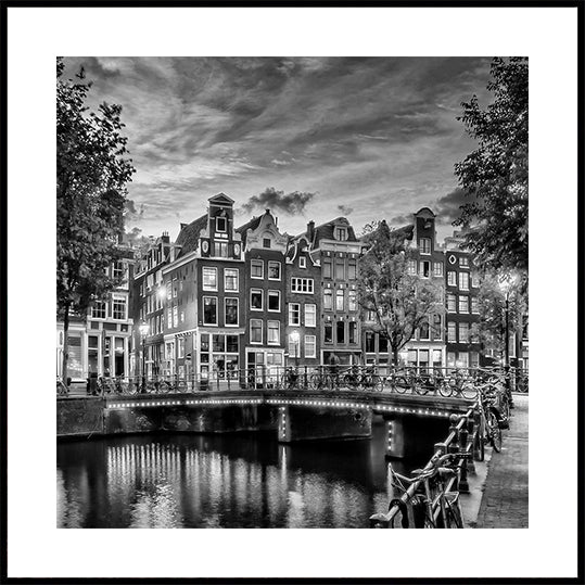 AMSTERDAM Idyllinen vaikutelma Single - Monochrome Posterista