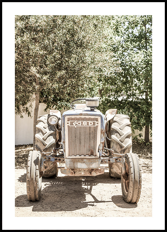 Kestävä traktorikohtausjuliste