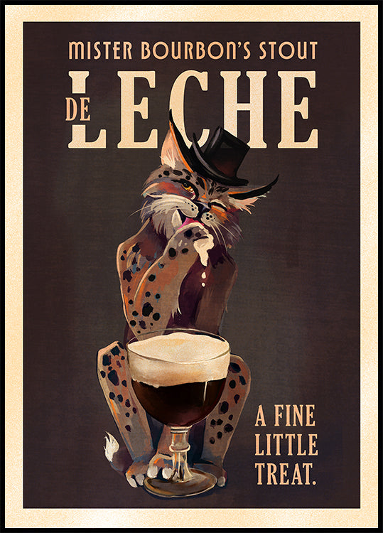 Bourbon De Leche Guinness -tyylinen kissataidejuliste