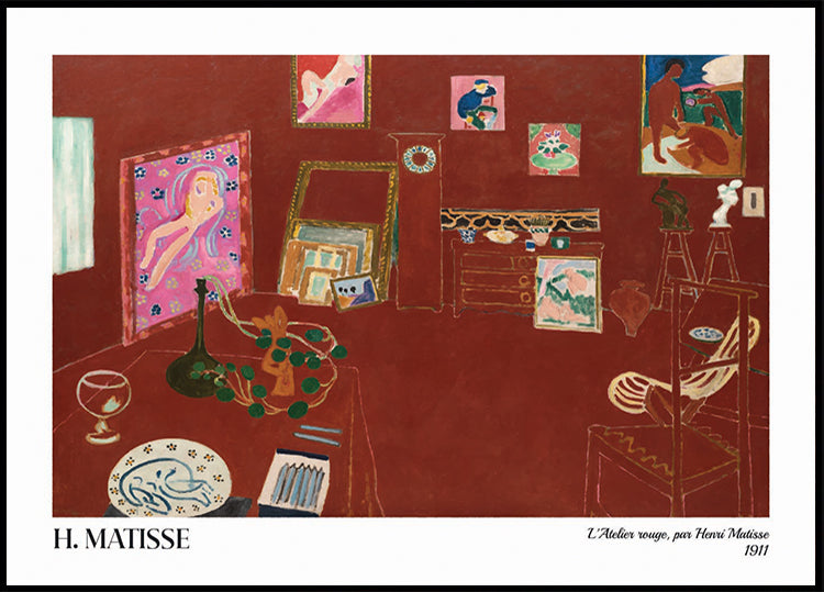 Punainen studio, Henri Matisse Juliste