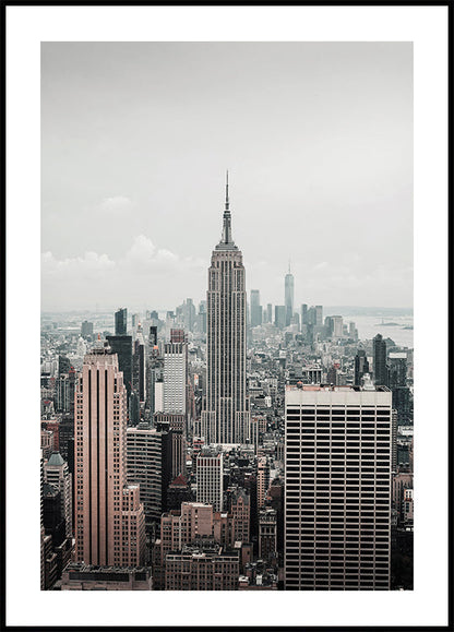 New Yorkin siluetti Empire State Building -julisteella 