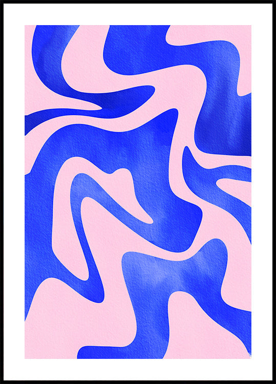 Abstrakti Blue Wave -juliste