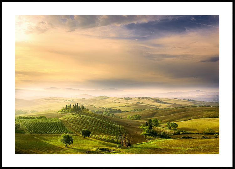 Podere Belvederen auringonnousu