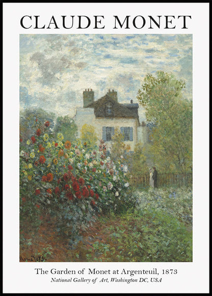 Monet Garden Argenteuil -juliste 