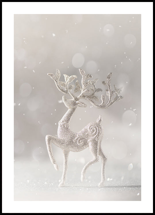 Glitter Christmas Deer -juliste