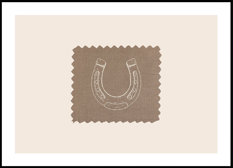 Maalaismainen Horseshoe Linen -juliste