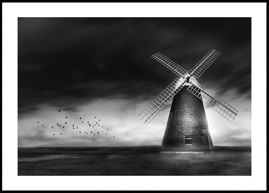 The Dark Mill in B&amp;W -juliste 