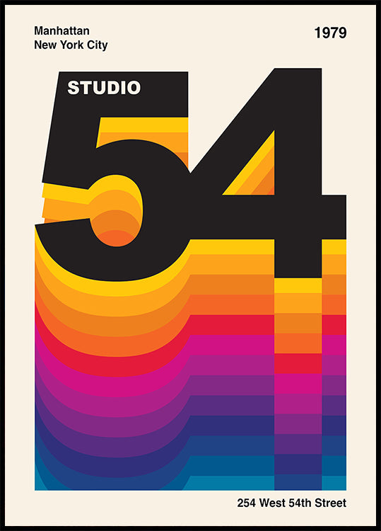 Studio 54 Retro Design -juliste