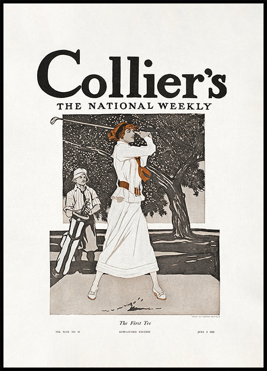 Collier's, National Weekly, The First Tee (1912) -juliste