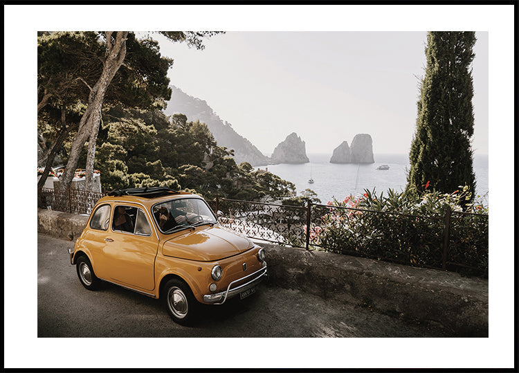 Little Orange Car in Capri Juliste 