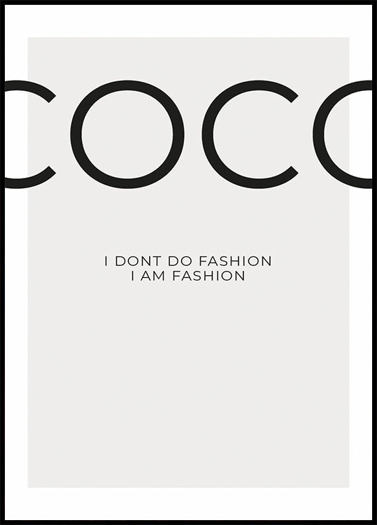 Coco's Fashion Statement -juliste