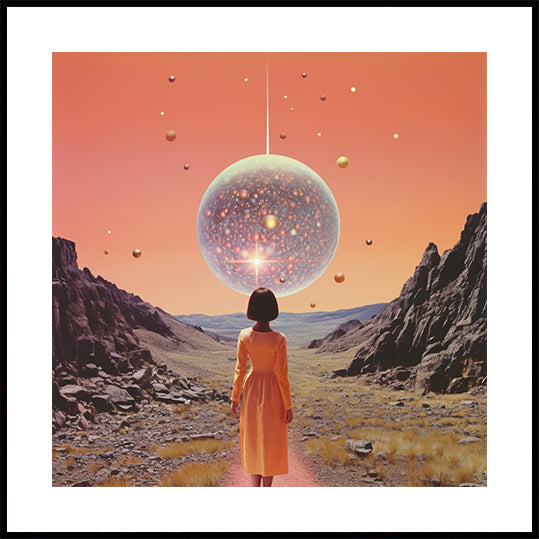 Space Disco Collage Art -juliste