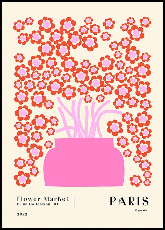 Kukkamarkkinat. Pariisin juliste