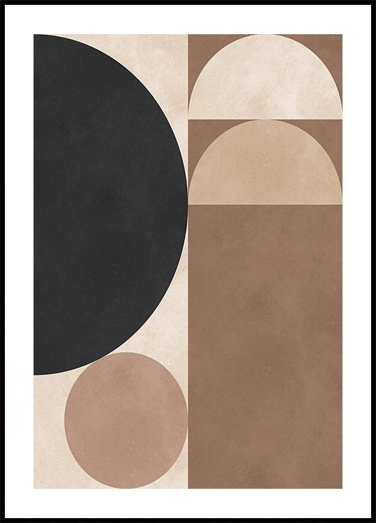 Ruskea geometria 6 juliste