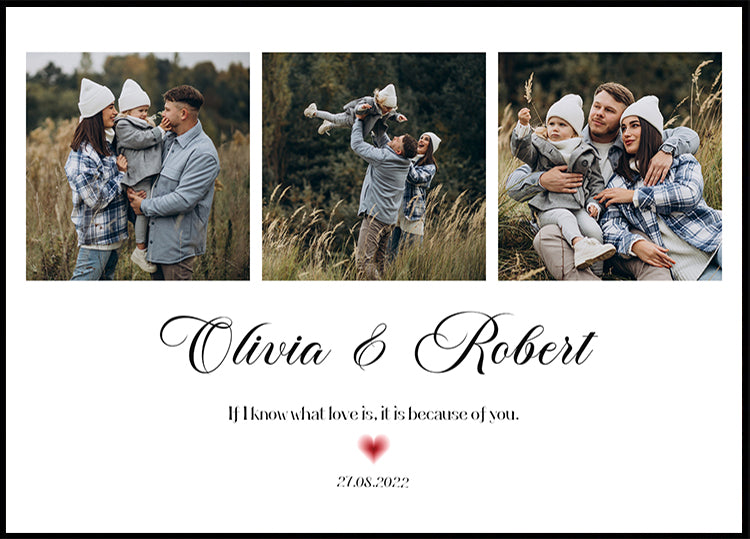 Rakkausperheemme valokuvakollaasijuliste