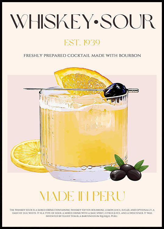 Perulainen Whiskey Bliss -juliste