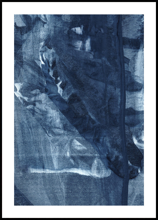 Sininen rakenne virtaa pystysuorat viivat juliste