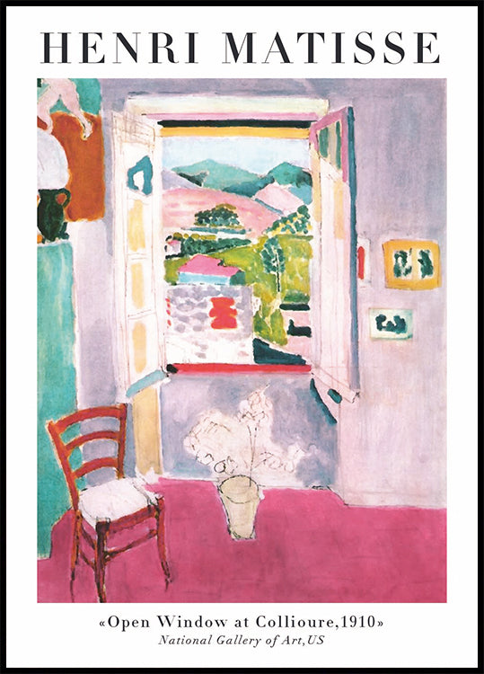 Henri Matisse - Avoin ikkuna Collioure-julisteessa 