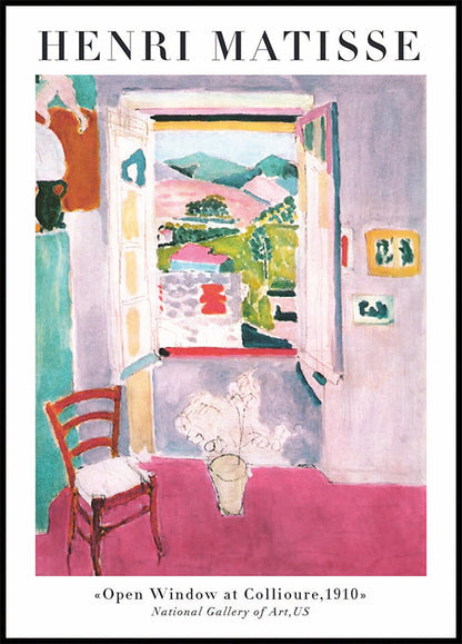 Henri Matisse - Avoin ikkuna Collioure-julisteessa 