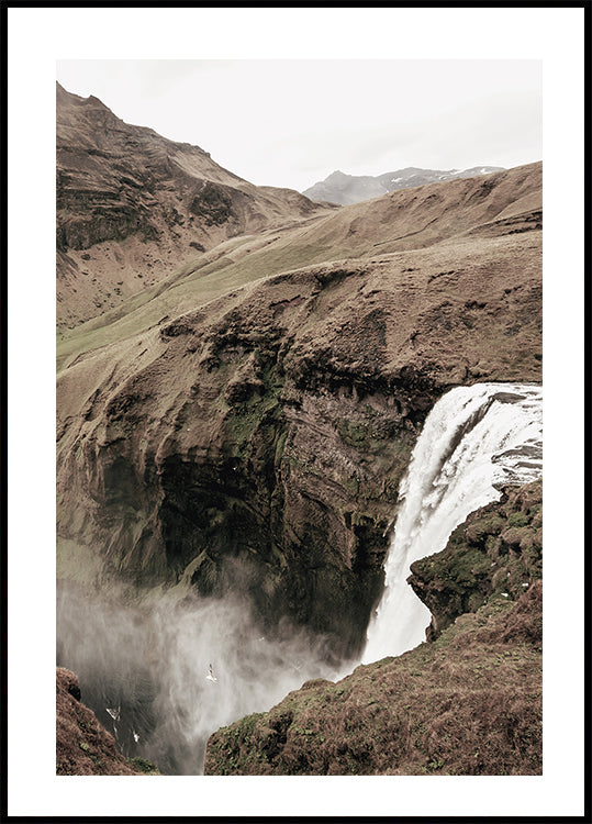 Skógafoss Waterfall Plakat - Posterbox.dk
