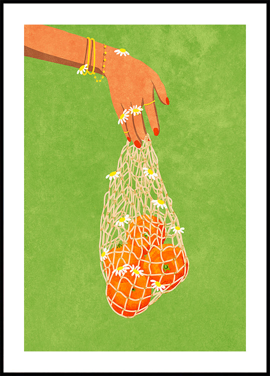 Tuoreet appelsiinit -juliste