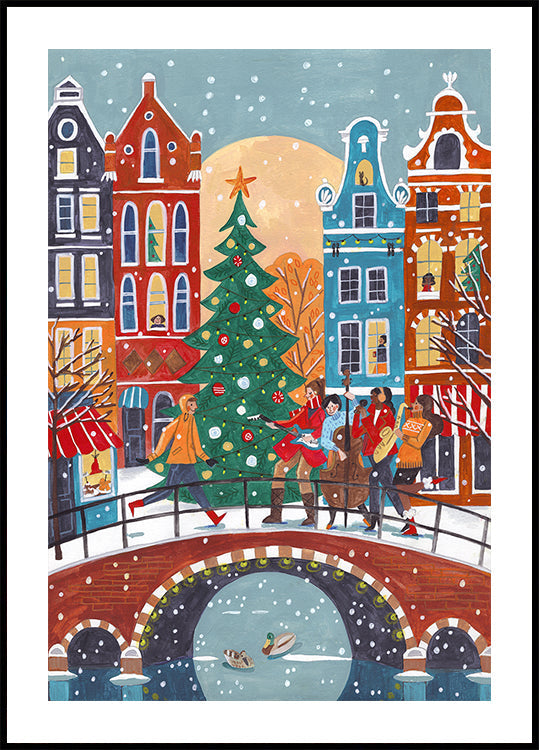 Lumisade Amsterdamissa Juliste