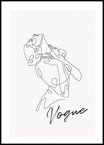 Vogue Woman Line Art -juliste 