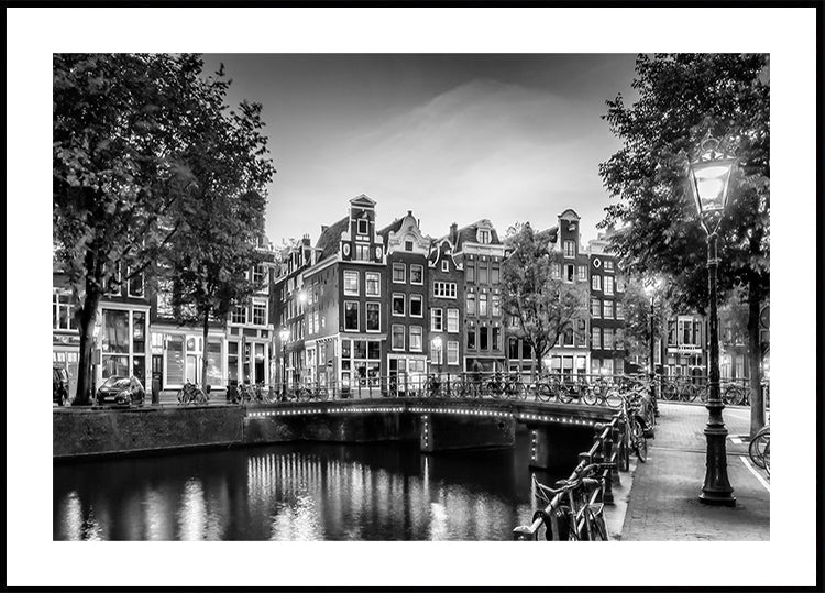 AMSTERDAM Idyllinen vaikutelma Single - Monochrome Posterista